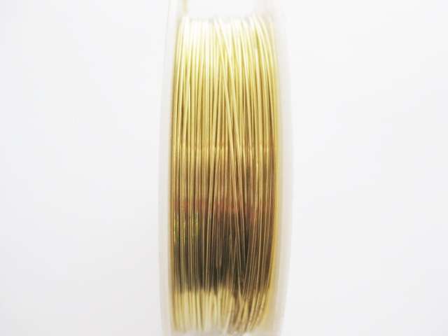 Gold coloured art wire, 0.5mm diameter, 10m