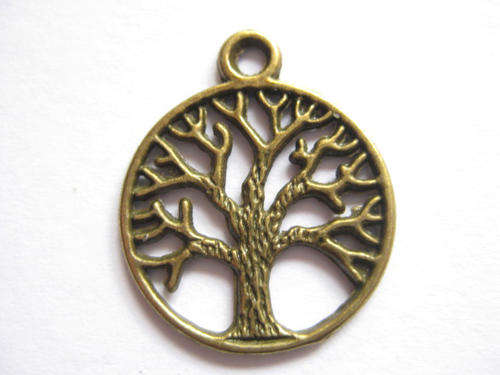 Charm, "tree of life", bronze, 20mm,1pc