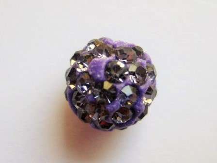 ~SALE~Shamballa beads, light purple, 10mm, 1pc