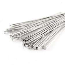 Head pins, 25 mm, silver plated 20pcs