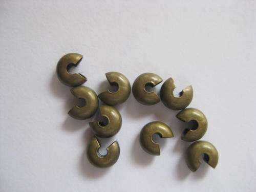 Crimp covers, bronze, 6mm, 10pcs