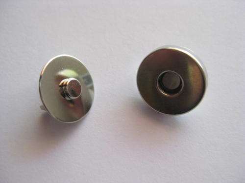 Magnetic handbag clasp, antique silver, 14mm, 1pc