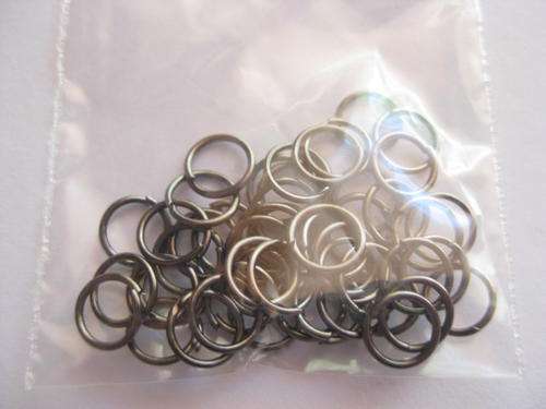 Jump rings black nickel, 6mm, 50pcs