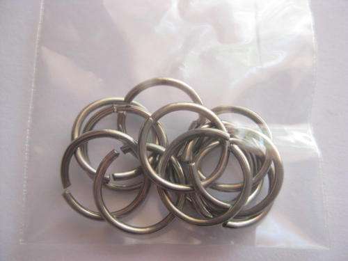 Jump rings, aluminium, antique silver, 12mm, 100pcs