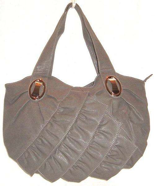 DECIDEDLY DIFFERENT TOTE WITH INTERESTING DETAILING - Dark Grey Colour