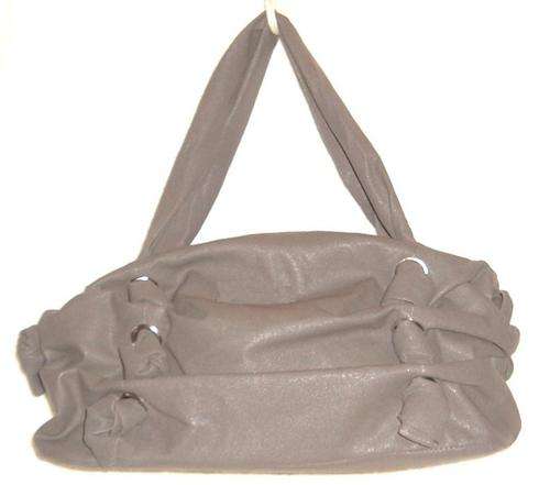 Handbag - STYLISH AND DIFFERENT WITH KNOT DETAILING - " Dark Grey Colour "