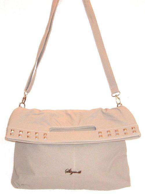 HANDBAG - FLOP STYLE UTILITY WITH SHOULDER STRAP - Sandstone Colour