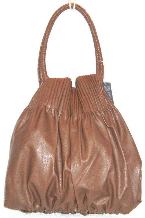 Handbag  - UNUSUAL HOBO OPENING RESEMBLES SLEEVE CUFF - " Colour Light Brown"