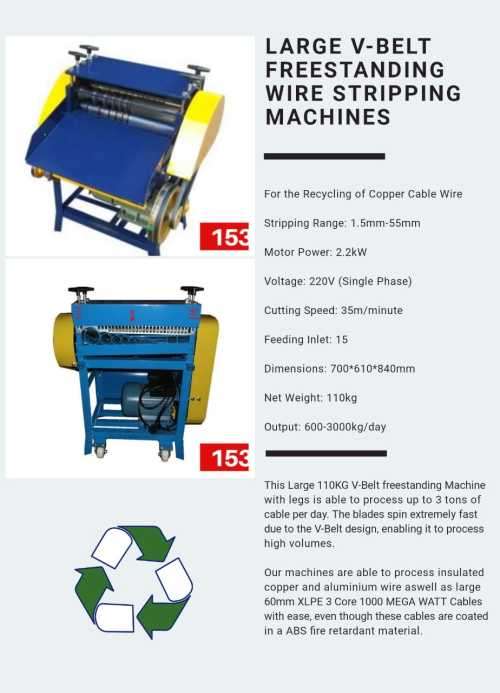 Recycling Copper Cable Wire Stripping Machine