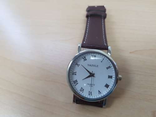 Brand New - Yazole Luxury Leather Mens Quartz Analog Wristwatch - White Face