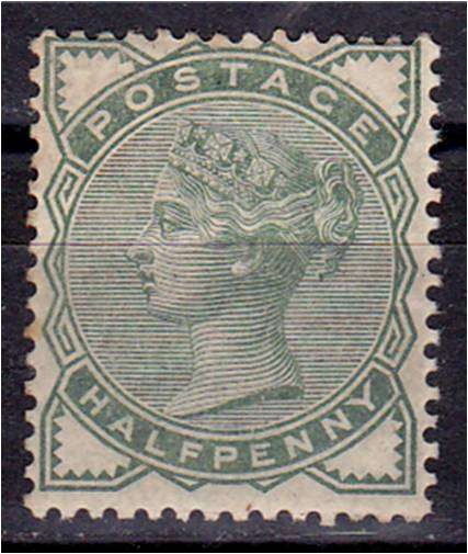 GB QV 1/2d pale green MM SG 165