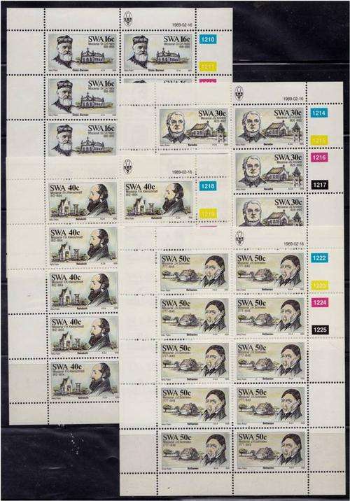 SWA   Missionaries set of sheets  MNH  SACC 518-521