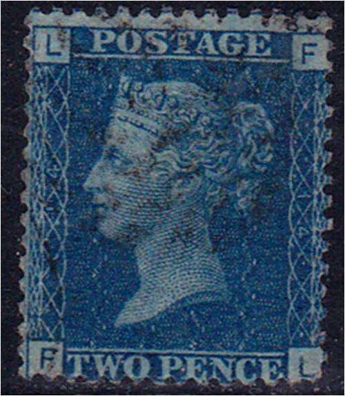 GB QV 2d blue SG 47 Plate 14 fine used