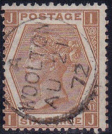 GB QV 6d Chestnut SG 122a Plate 11 - very fine used