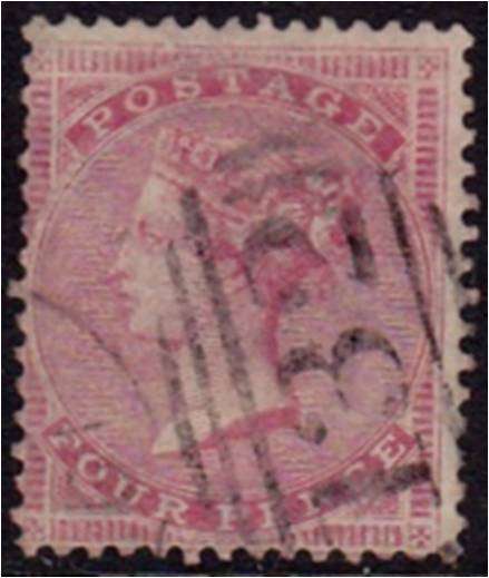 GB QV 4d pale red SG 80 fine used