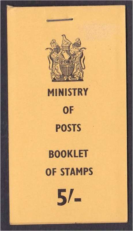 Rhodesia   1968  5/-  booklet complete unexploded