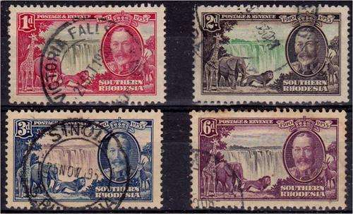 S Rhodesia  KG V  Silver Jubilee set  SACC 32-35  fine used