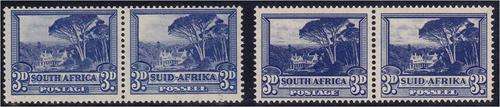 Union  2 prs  3d  SACC  116/116b  MNH  (note larger perf holes)