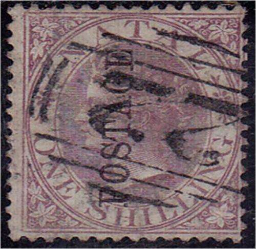 Natal  1/-  QV  O/Printed "POSTAGE"  SACC 68  good used
