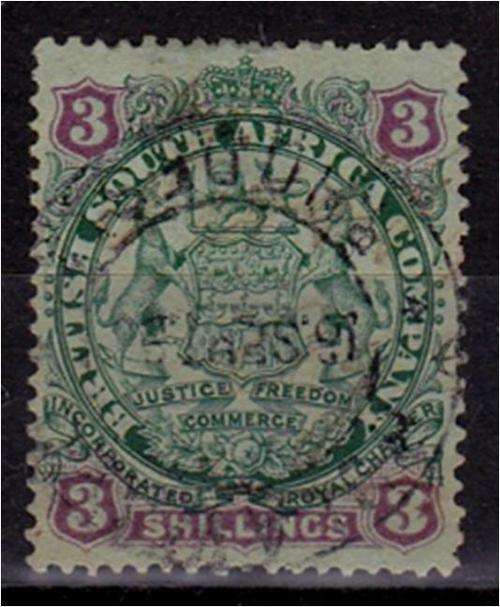BSAC  3/-  Arms  SACC 36  very fine used