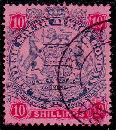 BSAC  10/-  Arms  SACC 47  very fine used