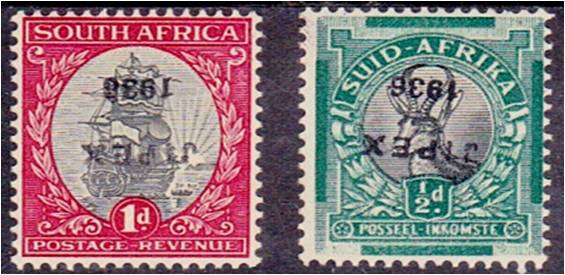 Union  1/2d  &  1d  "JIPEX"  O/Prs  -  Trial errors or Fakes?  MNH