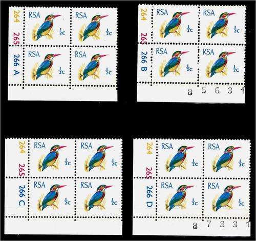 RSA  1/2c  SACC  287e  Set of CBls x 4 MNH  (Rev Wmk)