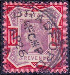 GB QV 10d Jubille  SG 210  very fine used