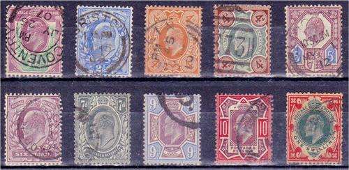 GB KE VII 10 fine used definitives