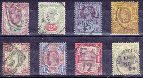 GB QV Group of 8 Jubilee items good to fine used
