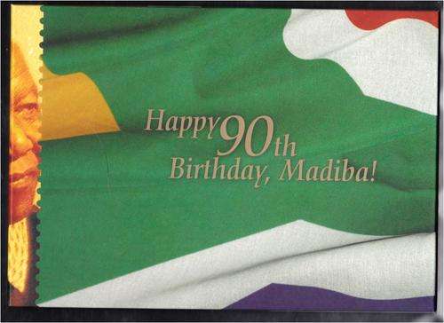 RSA  Mandela 90th Birthday  folder  - unused