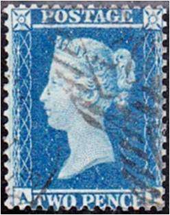GB QV 2d Blue SG 23 fine used