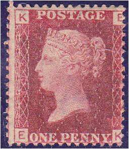 GB QV 1d red SG 43 Plate 193  MM  - fresh appearance