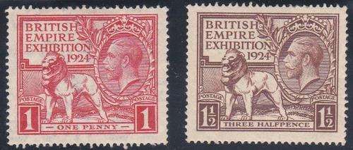 GB KG V Br. Empire Exh. 1924 set SG 430/1 MM