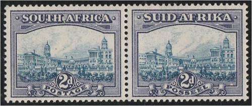 Union  2d Blue & Violet Hyph Pict pair SACC 58 MNH