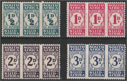 Union  1943 Bantam postage due units SACC 29-32  MNH