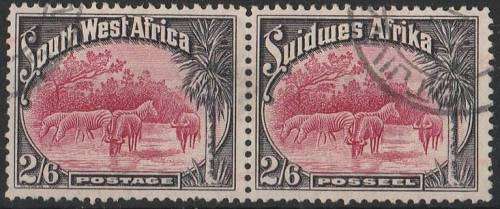 SWA 2/6d Pictorial pair SACC 111 fine used