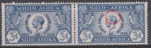 Union KG V  3d Silver Jubilee pair SACC 66 with `Cleft skull` variety  MM