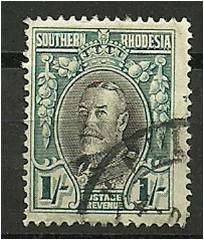 S Rhodesia  1/-  KG V defn  Perf 14 superb used