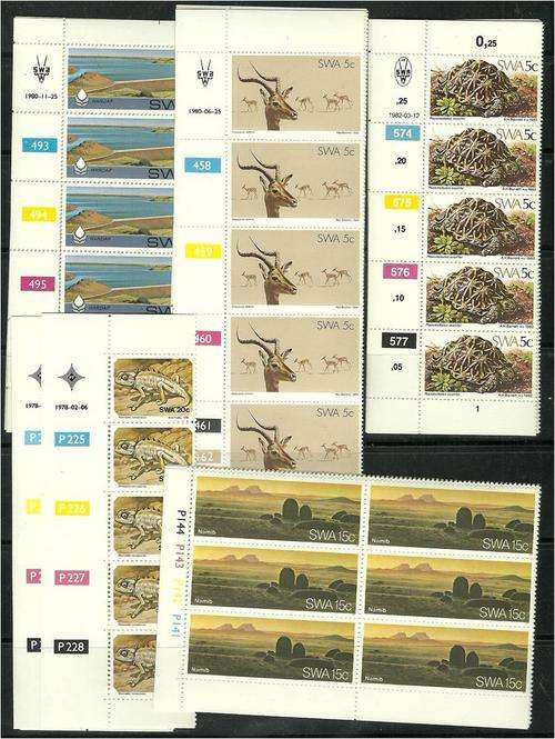 SWA  5 lovely sets of controls MNH