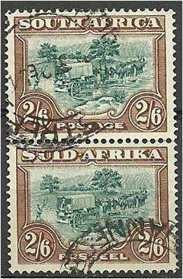 Union  2/6d  Hyph+screened V/Pair "heatwave on hills"  SACC 120b fine used.