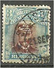 BSAC  3/- Admiral  good used  SACC 274b light crease not detracting