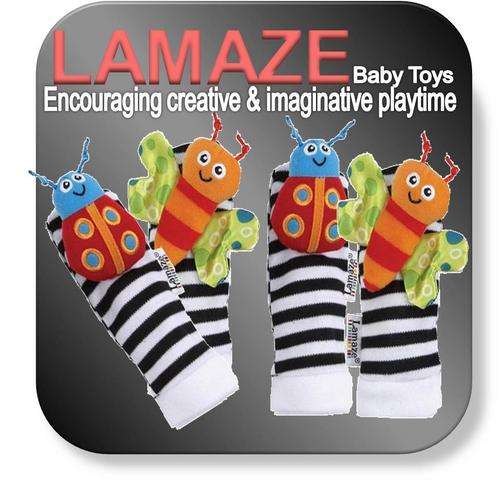 LAMAZE developmental baby Cute Gardenbug Sock Rattler - FREE SHIPPING OPTION