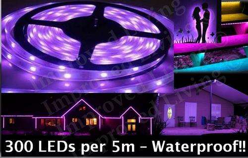 BRAND NEW UNIQUE *PURPLE GLOW WATERPROOF* LED strip light - 300LEDs/ 5m-Price/m FREE SHIPPING OPTION