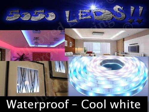 5050 Heavy Duty Cool White 5m** Marine grade Waterproof **150 LEDstrip Price/m- FREE SHIPPING OPTION