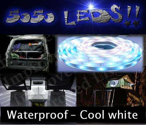 5050 Heavy Duty Cool White 5meter*** Marine grade Waterproof *** 150 LED strip- FREE SHIPPING OPTION