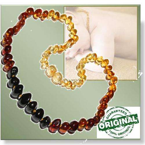 New Rainbow colour Baby teething Baltic Amber Necklace -FREE SHIPPING OPTION