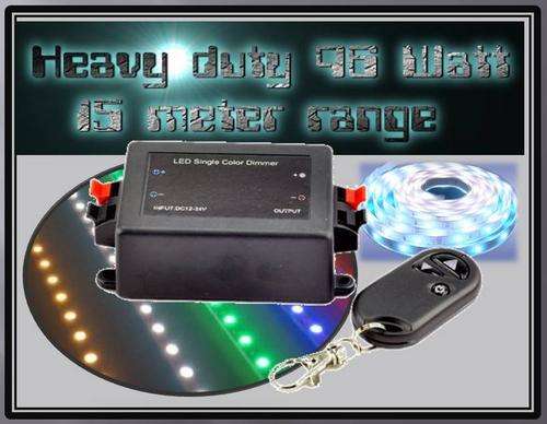 LED strip dimmer Remote controlled 96 Watt 12V DC 8A * Radio Frequency remote* FREE SHIPPING OPTION