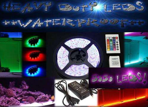 *5 meter waterproof* *HI TECH * 5050 LED strip light kit & REMOTE & controller & POWER SUPPLY!