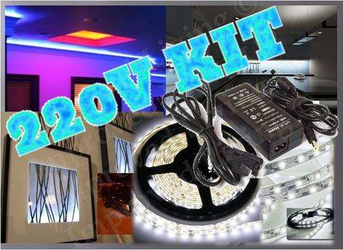 220V KIT *5 m ***Cool White*** LED strip light - 300LED. FREE SHIPPING OPTION- Price / m